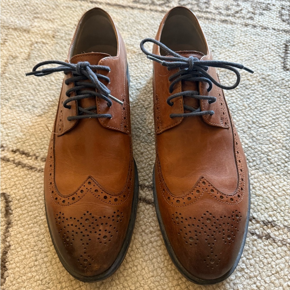 Clark’s Men's Brown Leather Brogue Oxford Shoes (Barely Worn)
